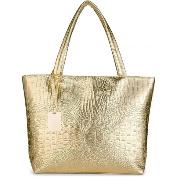 Purse and Handbag for Women Crocodile Satchel Large Shoulder Tote Bag - Picture 7 of 7